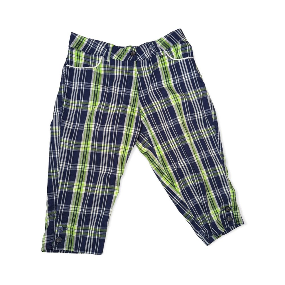 Emerald 18 Green & Blue Plaid Golf Shorts Size 6P